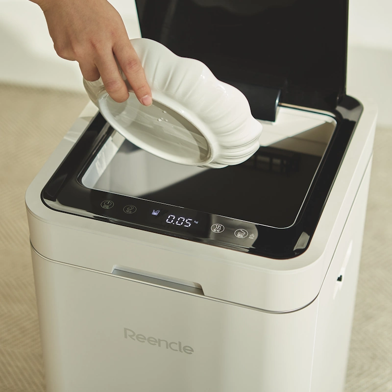 Bež Reencle Gravity komposter – gadget za otpad od hrane i kompost s vagom i brojačem