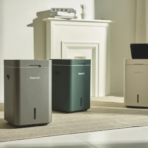 Bež Reencle Gravity komposter u kuhinji – rješenje za otpad od hrane koje proizvodi kompost